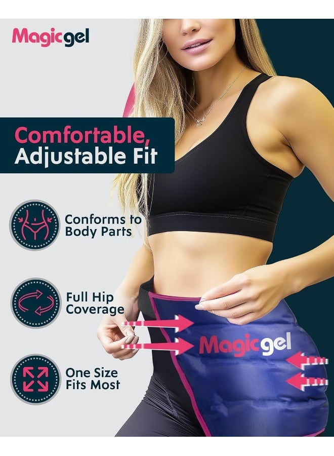 Magic Gel Reusable Cold Pack for Hip Bursitis, Replacement Surgery and Hip Flexor Pain. Ice Pack Wrap for Inflammation, Swelling Relief - Image 4